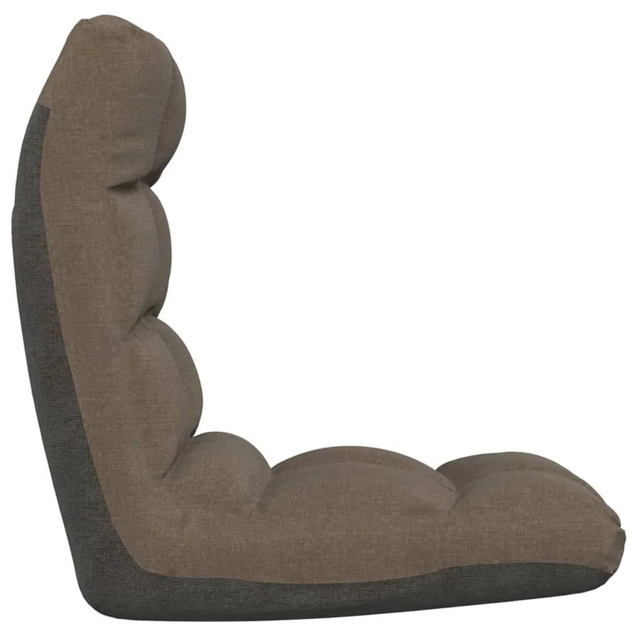 Chaise pliable de sol Taupe Tissu - 4