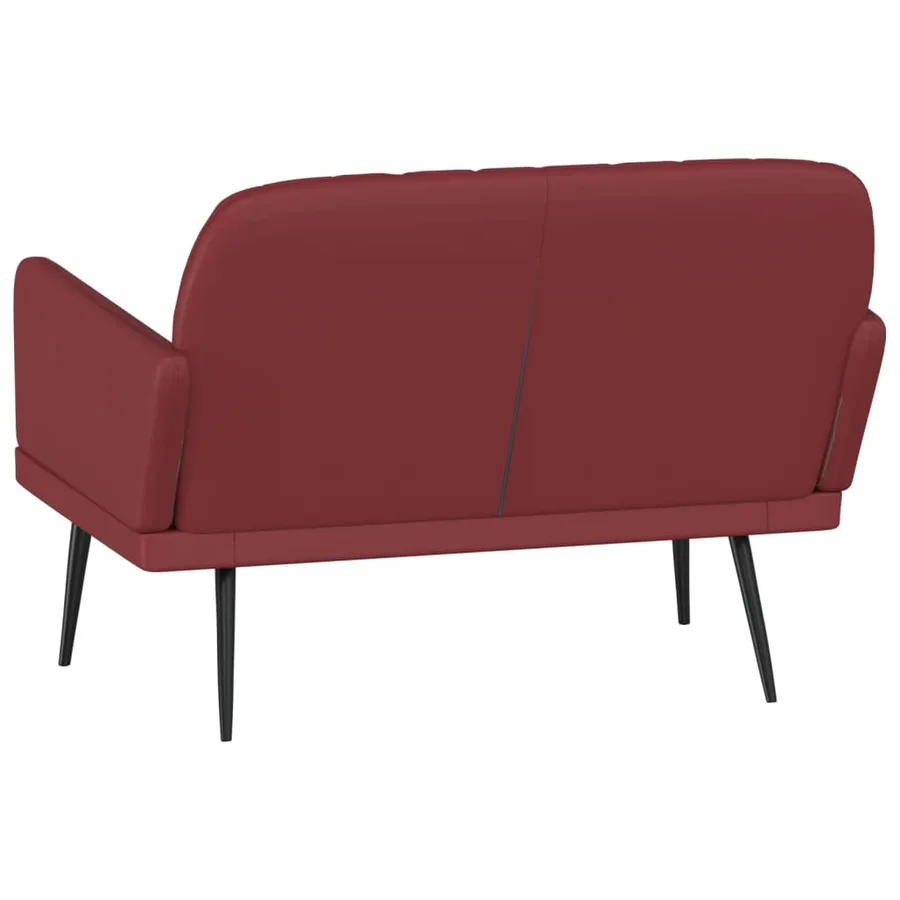 Banc Rouge bordeaux 107x80x81 cm Similicuir - 5