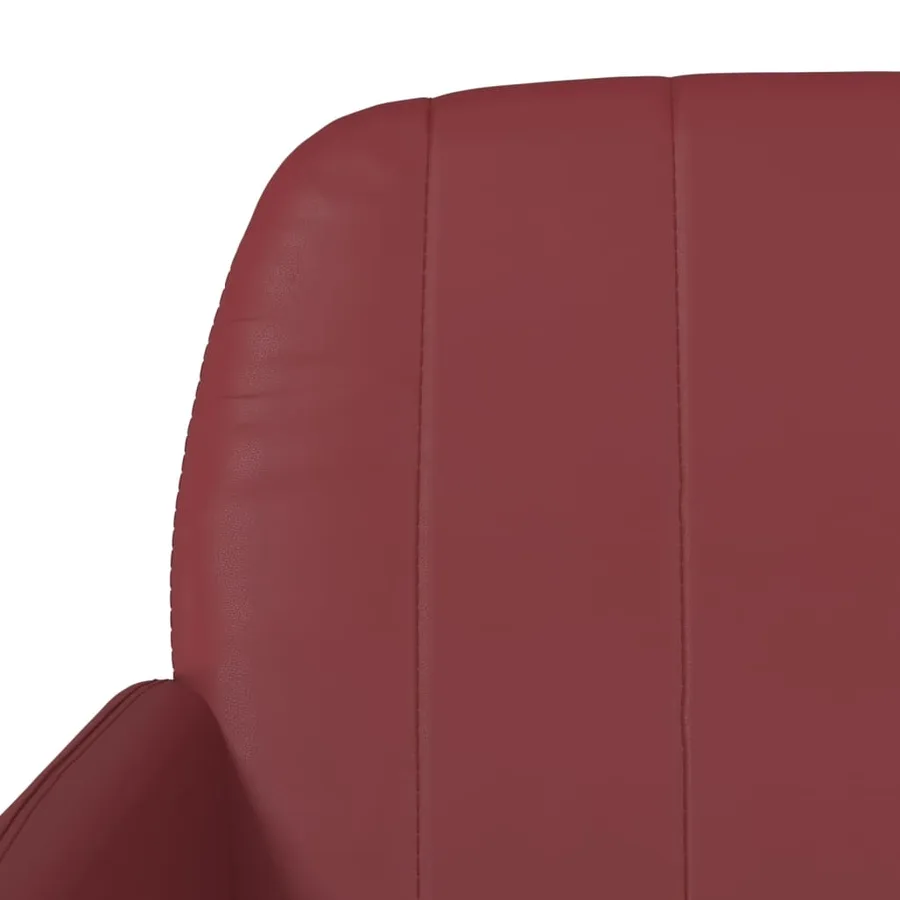 Banc Rouge bordeaux 107x80x81 cm Similicuir - 6
