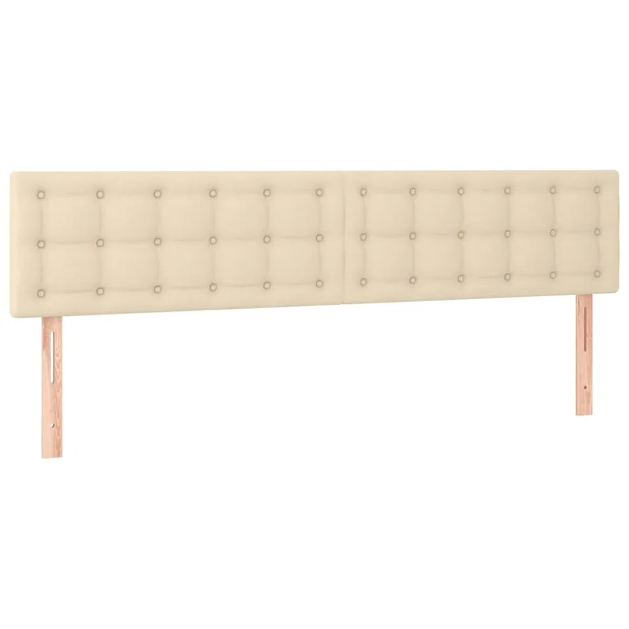 Tête de lit à LED Crème 160x5x78/88 cm Tissu - 4