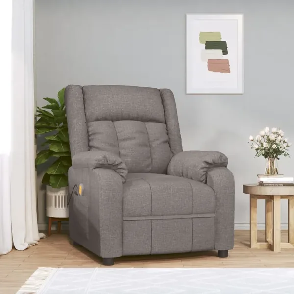 Fauteuil de massage Taupe Tissu