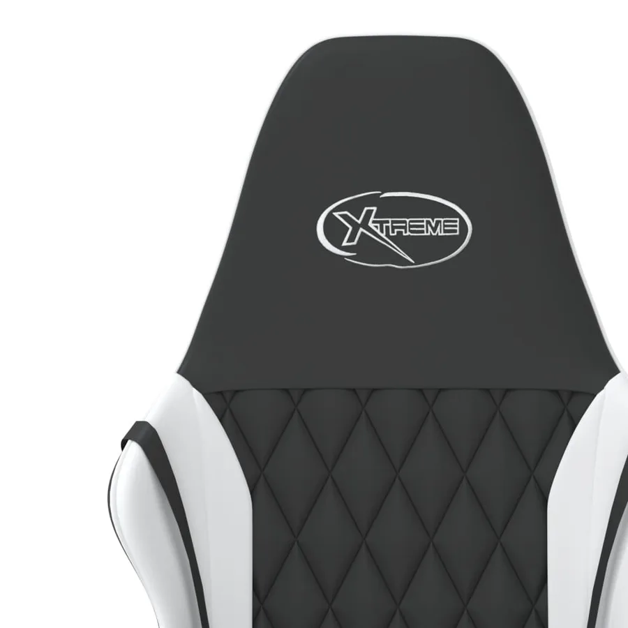 Chaise de jeu de massage Noir et blanc Similicuir - 10