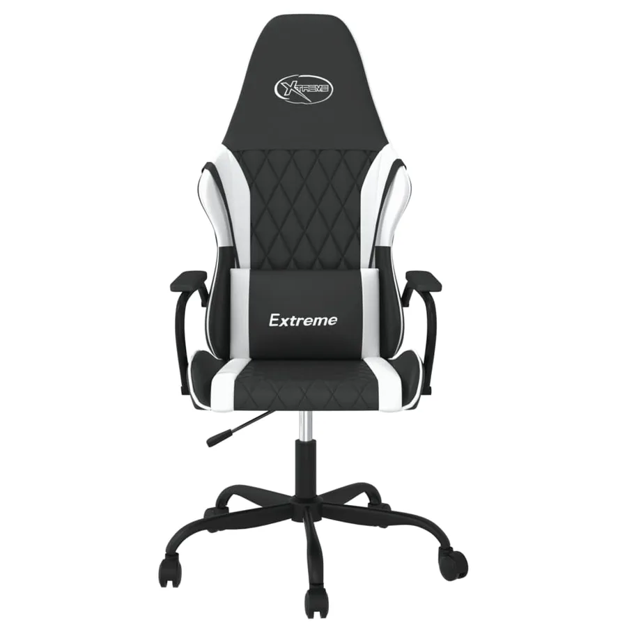 Chaise de jeu de massage Noir et blanc Similicuir - 3
