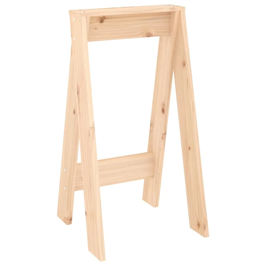 Tabourets lot de 2 40x40x75 cm bois massif de pin - 4