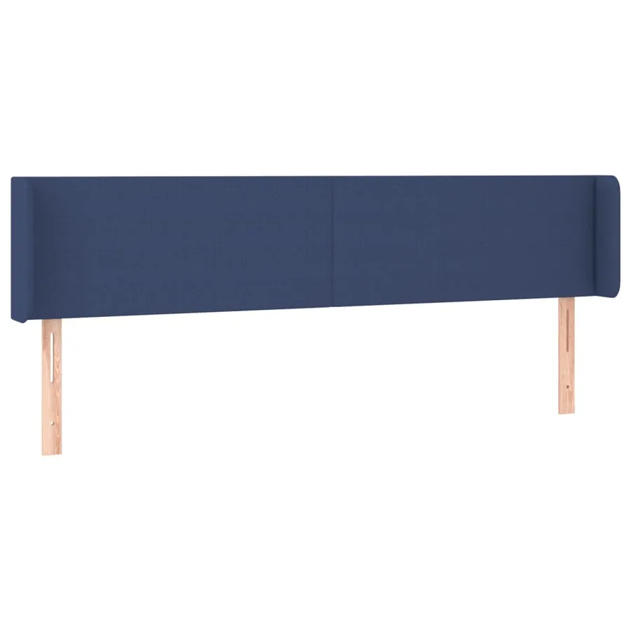 Tête de lit avec oreilles Bleu 163x16x78/88 cm Tissu - 2