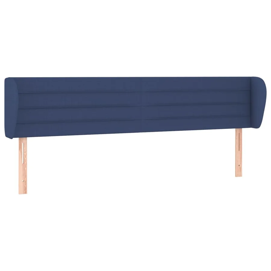 Tête de lit avec oreilles Bleu 183x23x78/88 cm Tissu - 2