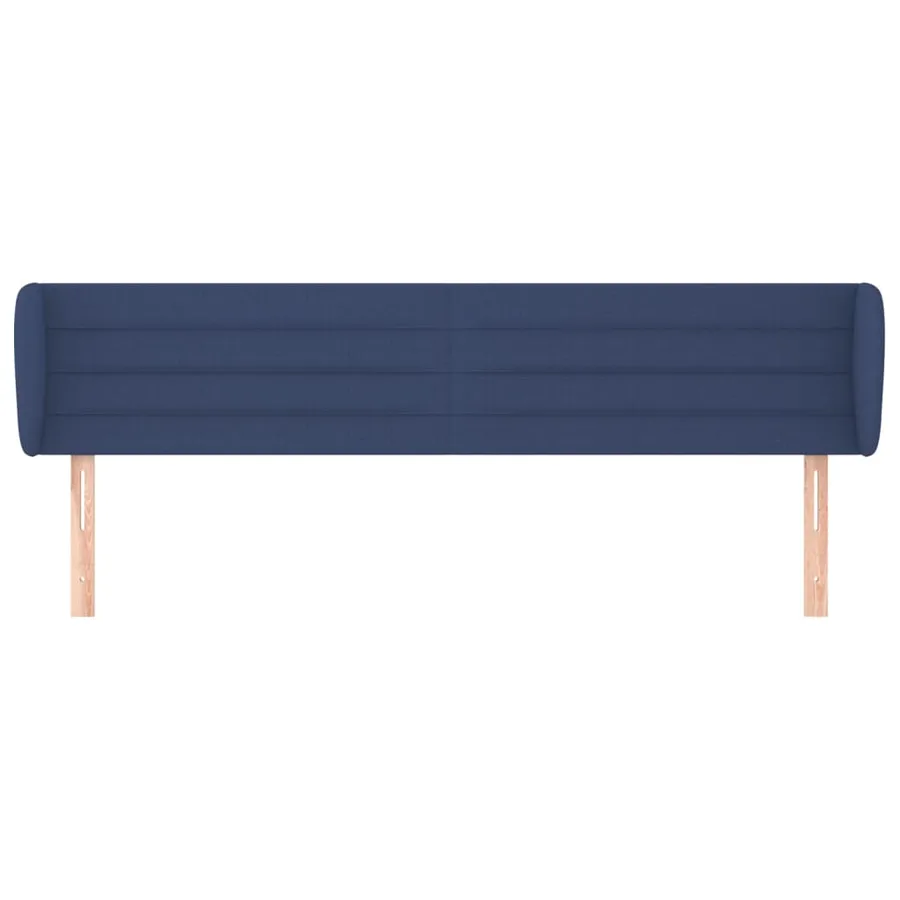 Tête de lit avec oreilles Bleu 183x23x78/88 cm Tissu - 3