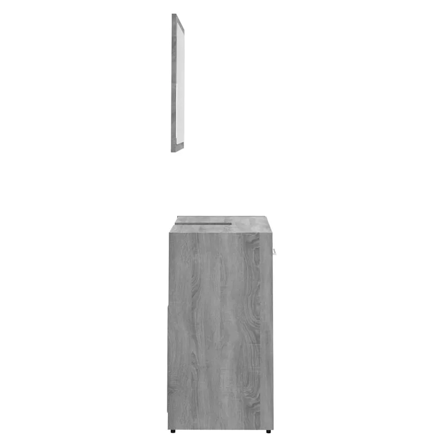 Meubles de salle de bain Sonoma gris Bois d'ingénierie - 7