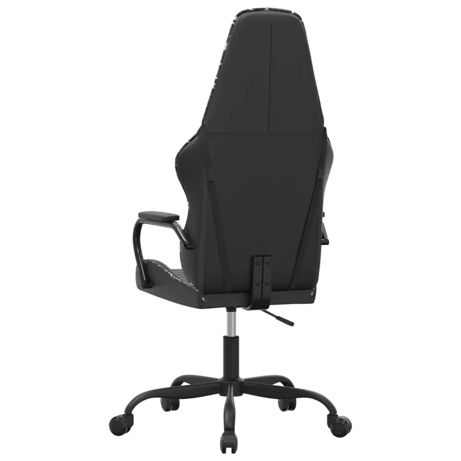 Chaise de jeu de massage camouflage et noir similicuir - 5