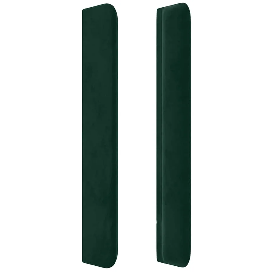 Tête de lit avec oreilles Vert foncé 93x16x118/128 cm Velours - 4