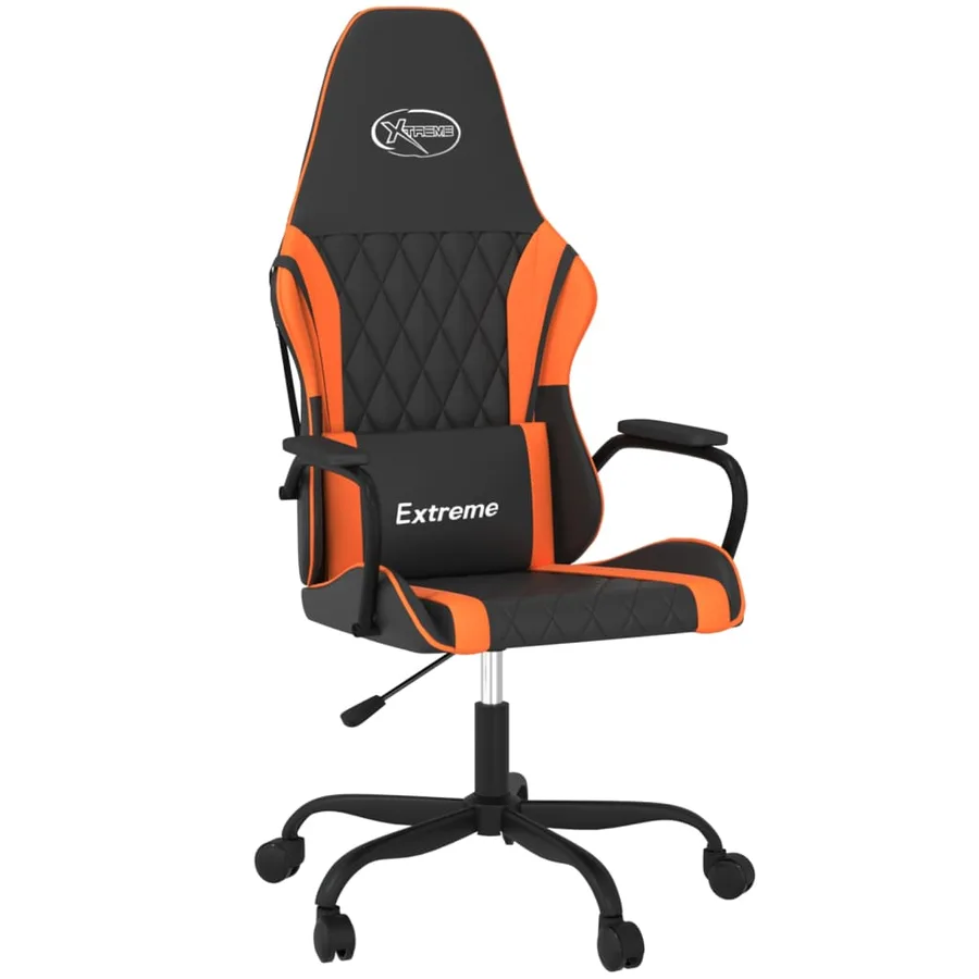 Chaise de jeu Noir et orange Similicuir - 2