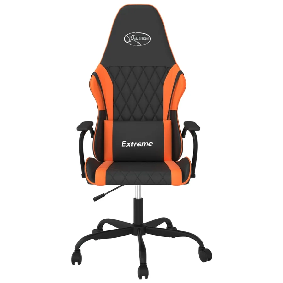 Chaise de jeu Noir et orange Similicuir - 3
