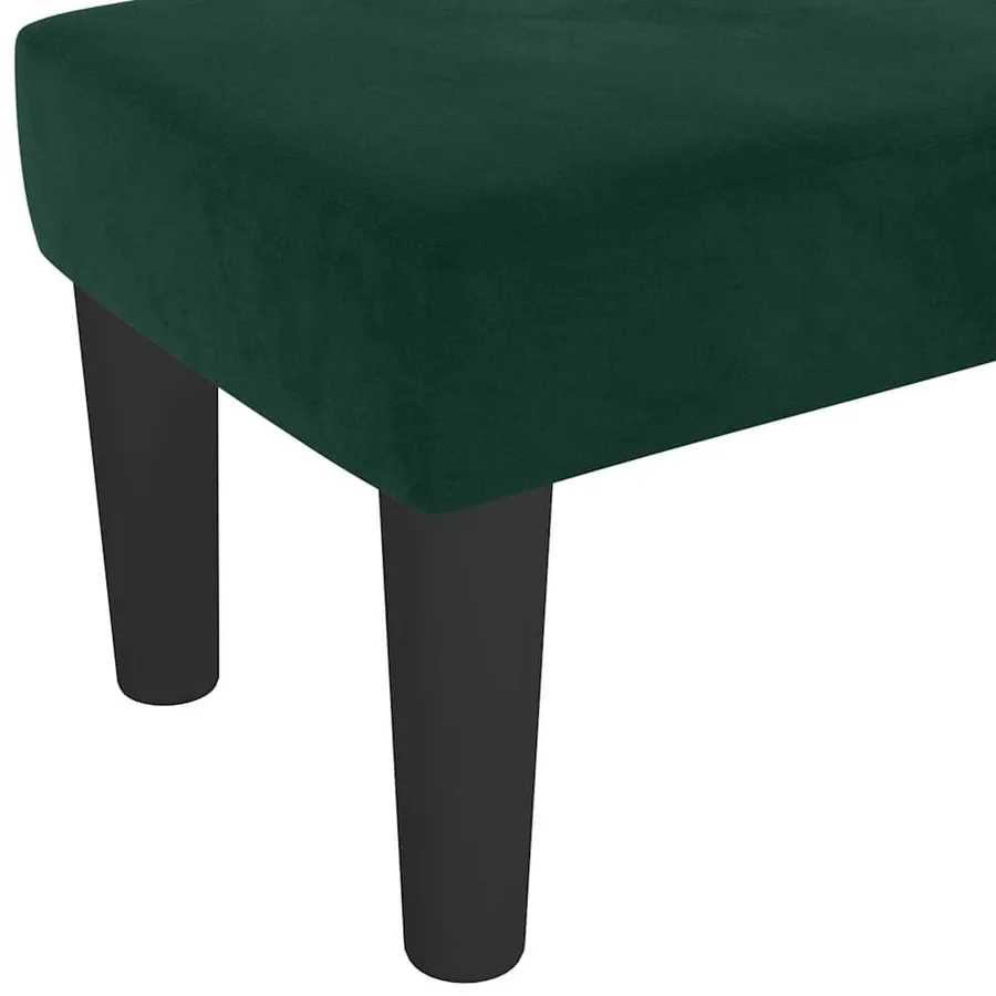 Banc Vert foncé 100x30x30 cm Velours - 3