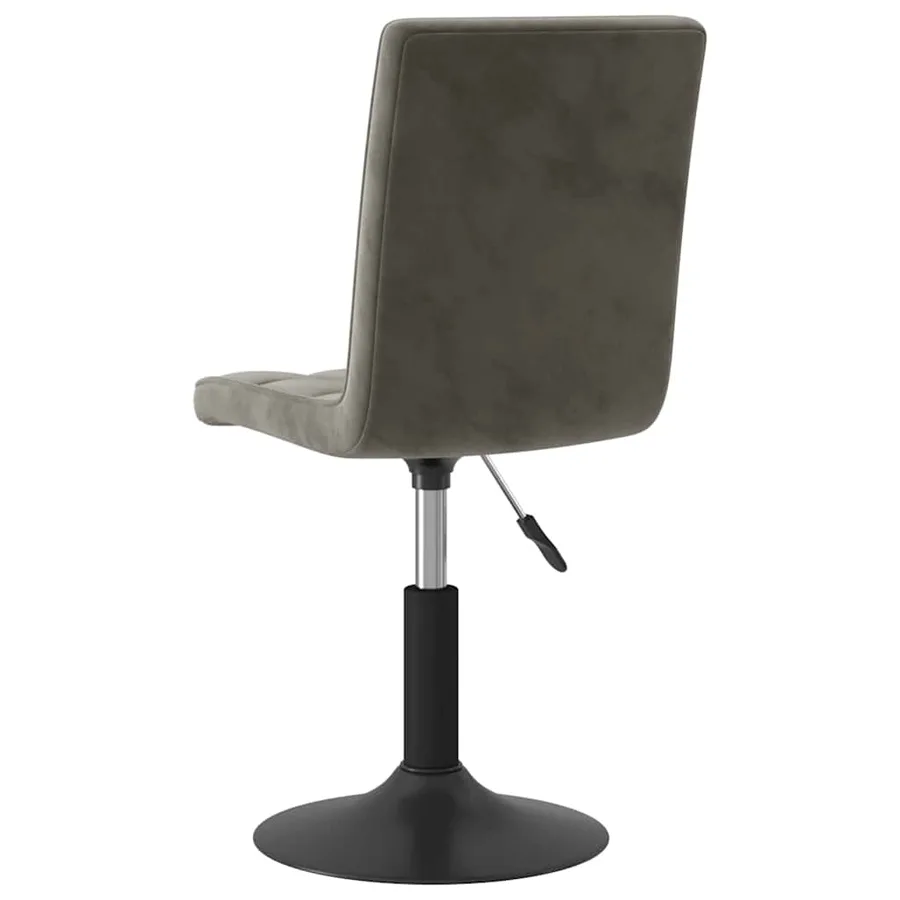 Chaises pivotantes à manger lot de 6 gris foncé velours - 6