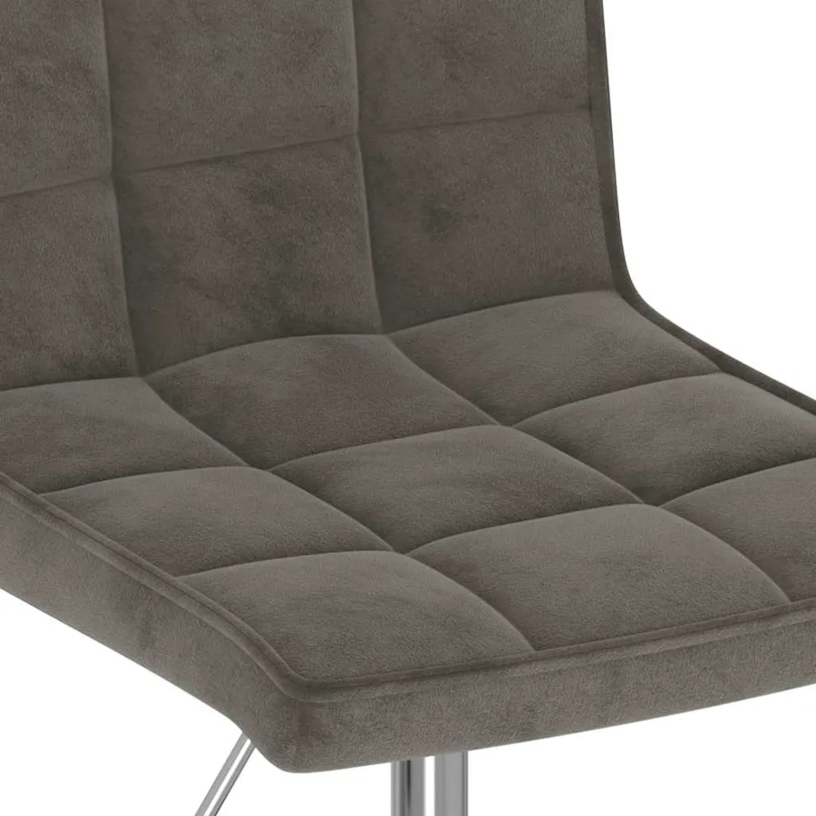 Chaises pivotantes à manger lot de 6 gris foncé velours - 8