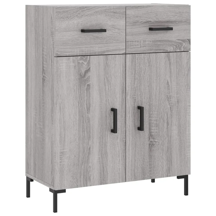 Buffet haut Sonoma gris 69,5x34x180 cm Bois d'ingénierie - 7