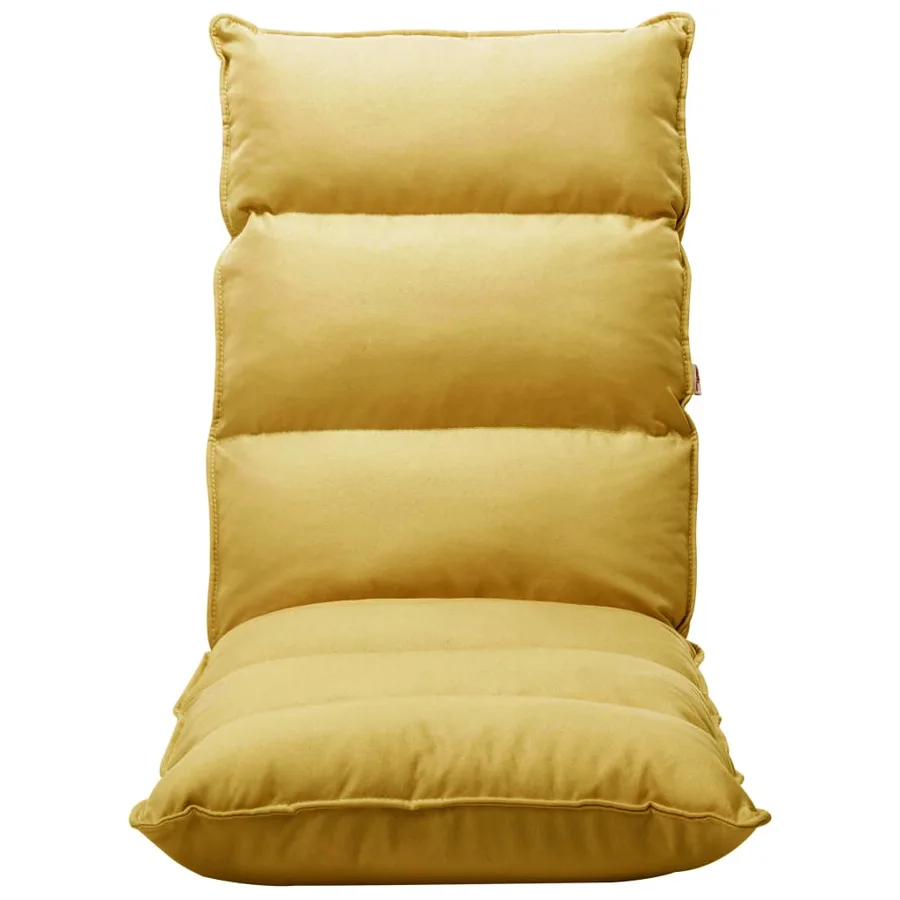 Chaise pliable de sol Jaune moutarde Tissu - 2