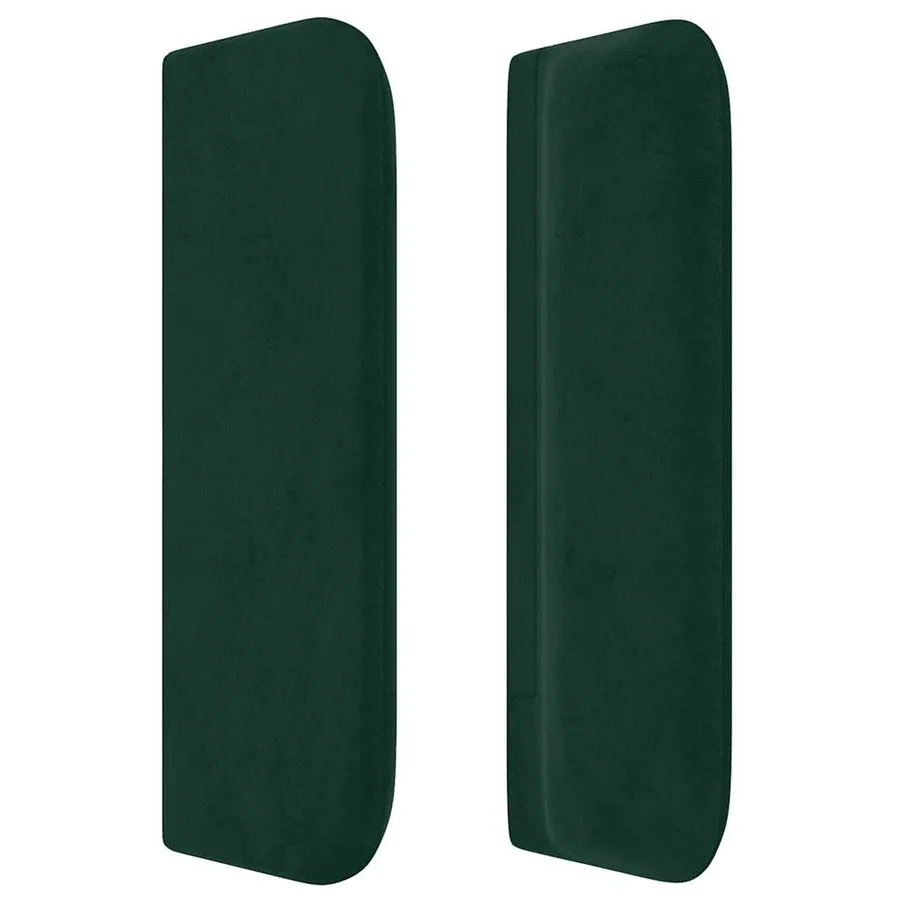 Tête de lit avec oreilles Vert foncé 163x16x78/88 cm Velours - 4