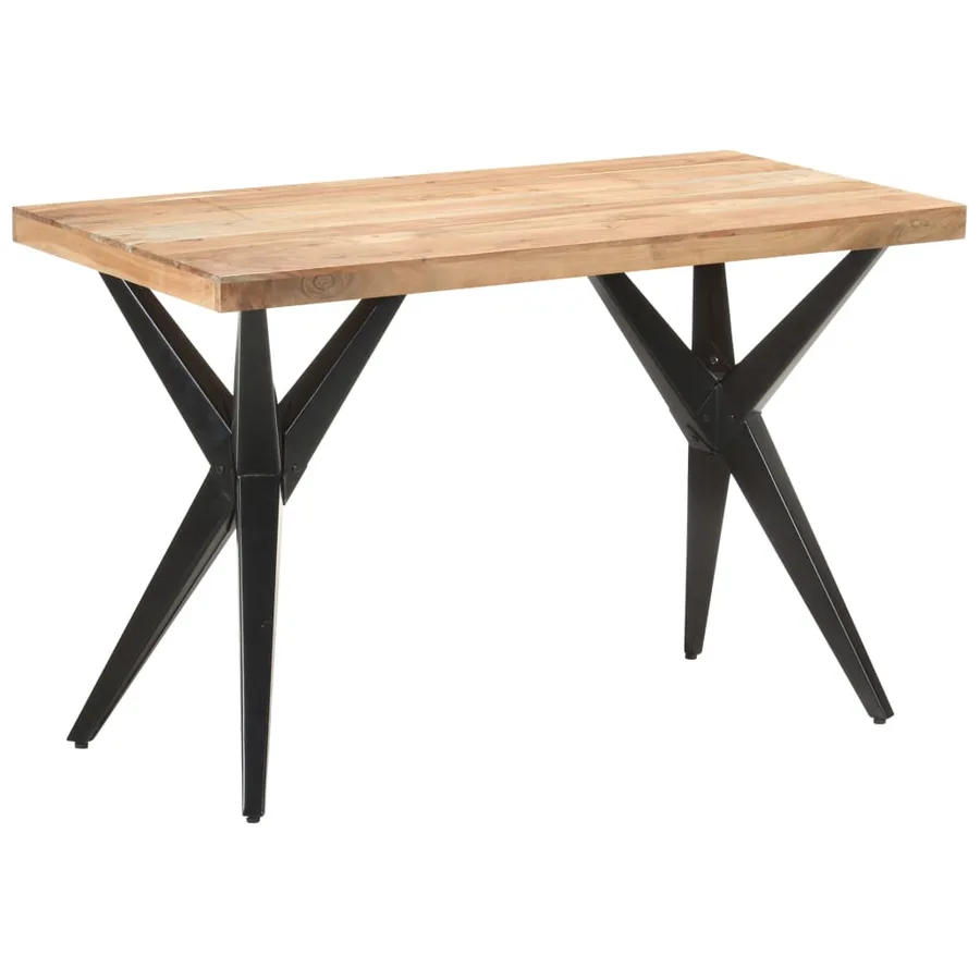 Table de salle à manger 120x60x76 cm Bois solide d'acacia - 10