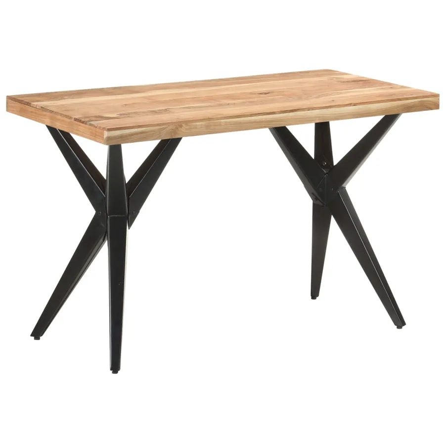 Table de salle à manger 120x60x76 cm Bois solide d'acacia - 7