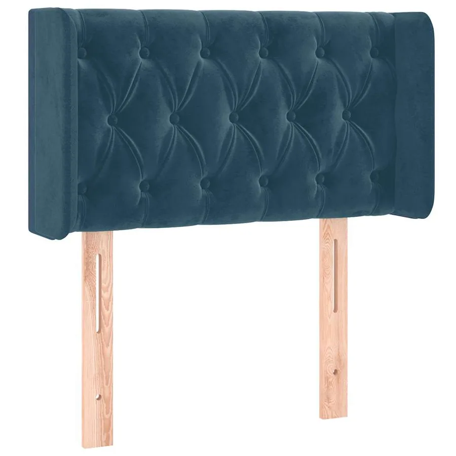 Tête de lit à LED Bleu foncé 83x16x78/88 cm Velours - 3