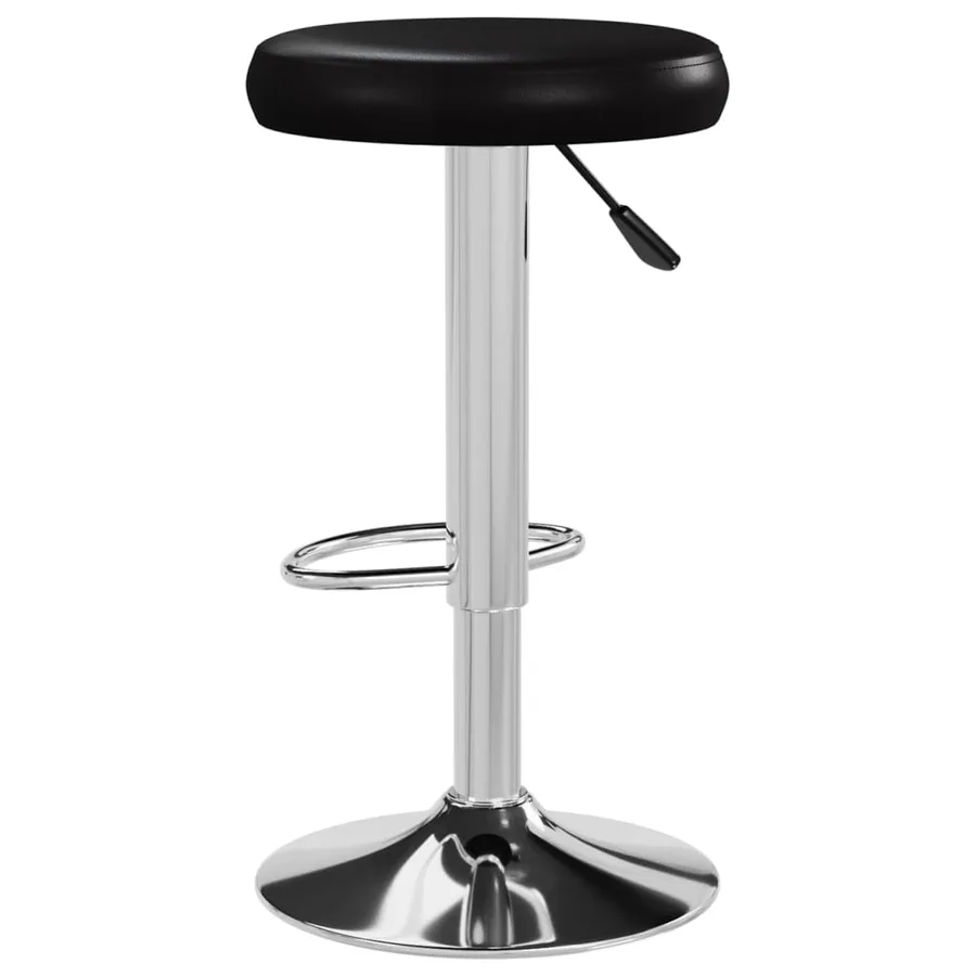 Tabourets de bar lot de 2 noir similicuir - 5