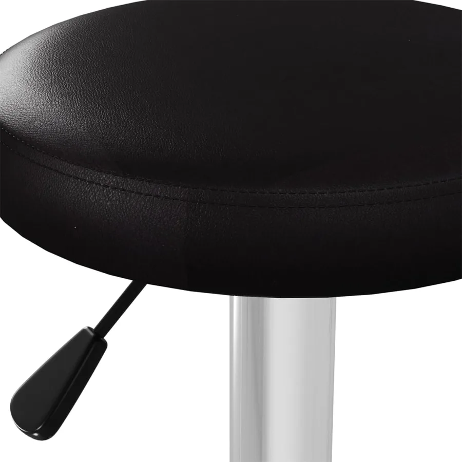 Tabourets de bar lot de 2 noir similicuir - 7