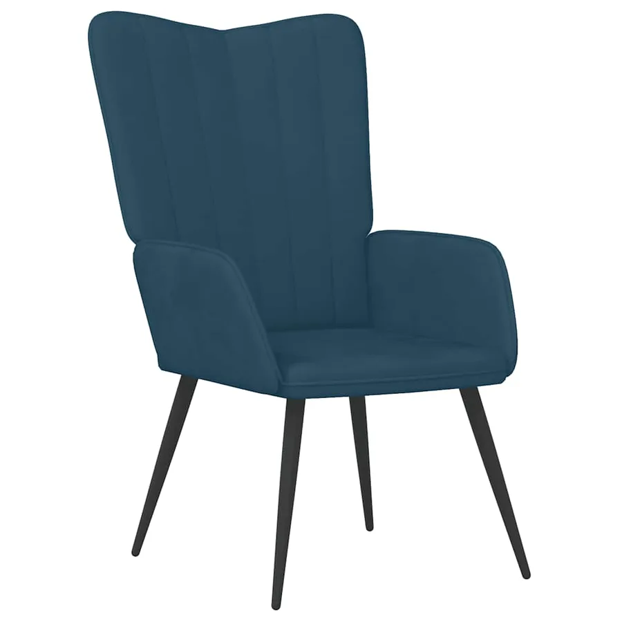 Chaise de relaxation Bleu Velours - 2