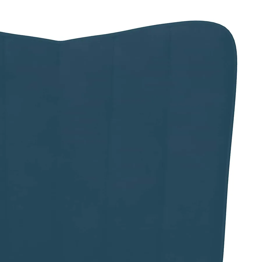 Chaise de relaxation Bleu Velours - 6