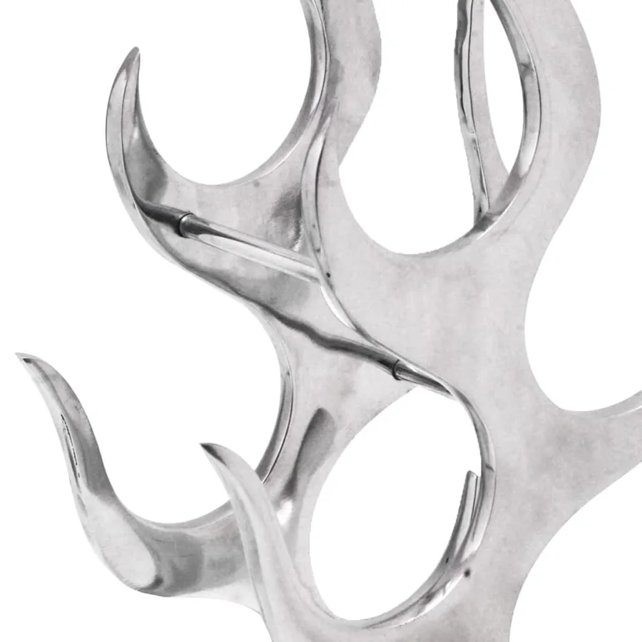 Casier à 9 bouteilles en forme de flamme Aluminium Argenté - 3