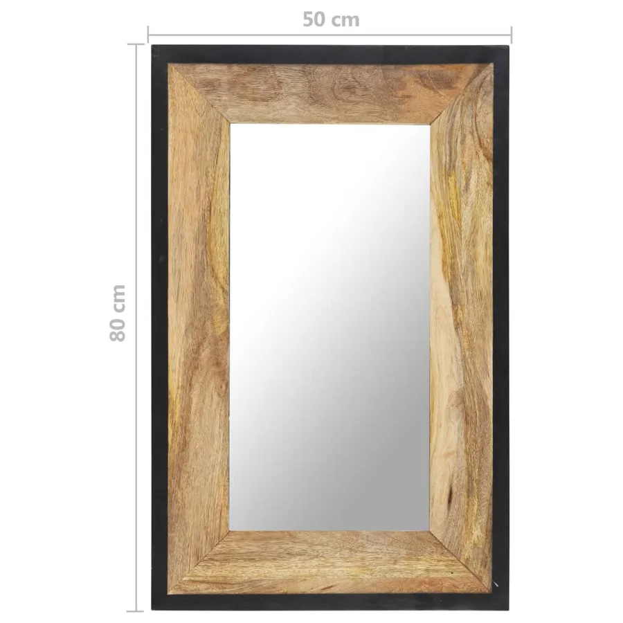 Miroir 80x50 cm Bois de manguier massif - 5