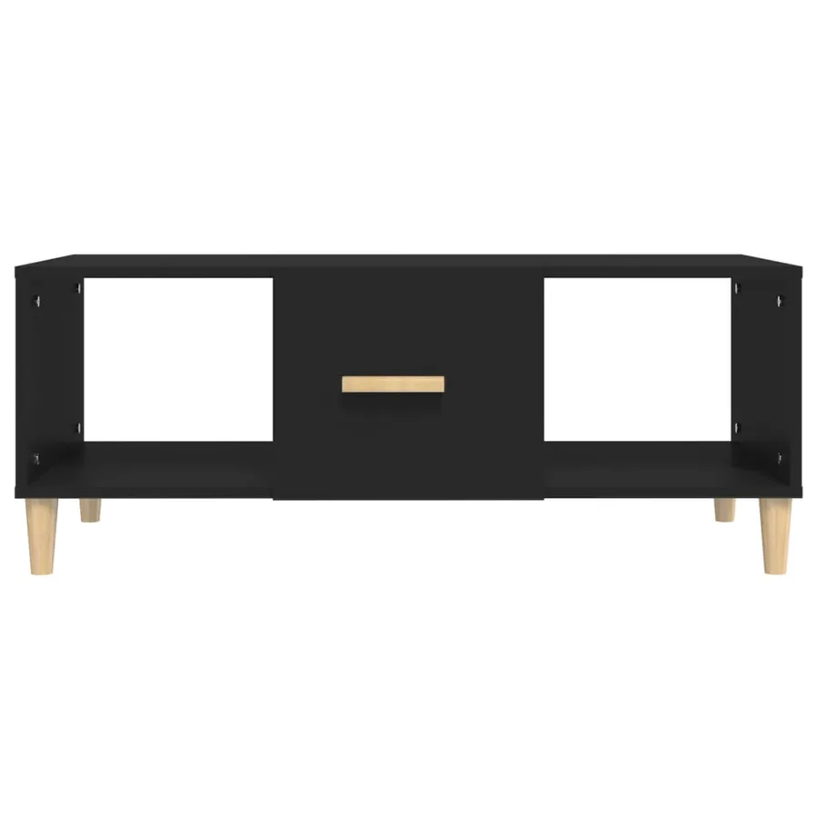 Table basse noir 102x50x40 cm bois d'ingénierie - 3
