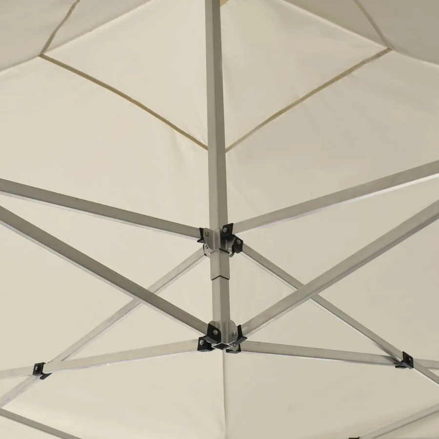 Tente de réception pliable Aluminium 2 x 2 m Crème - 4