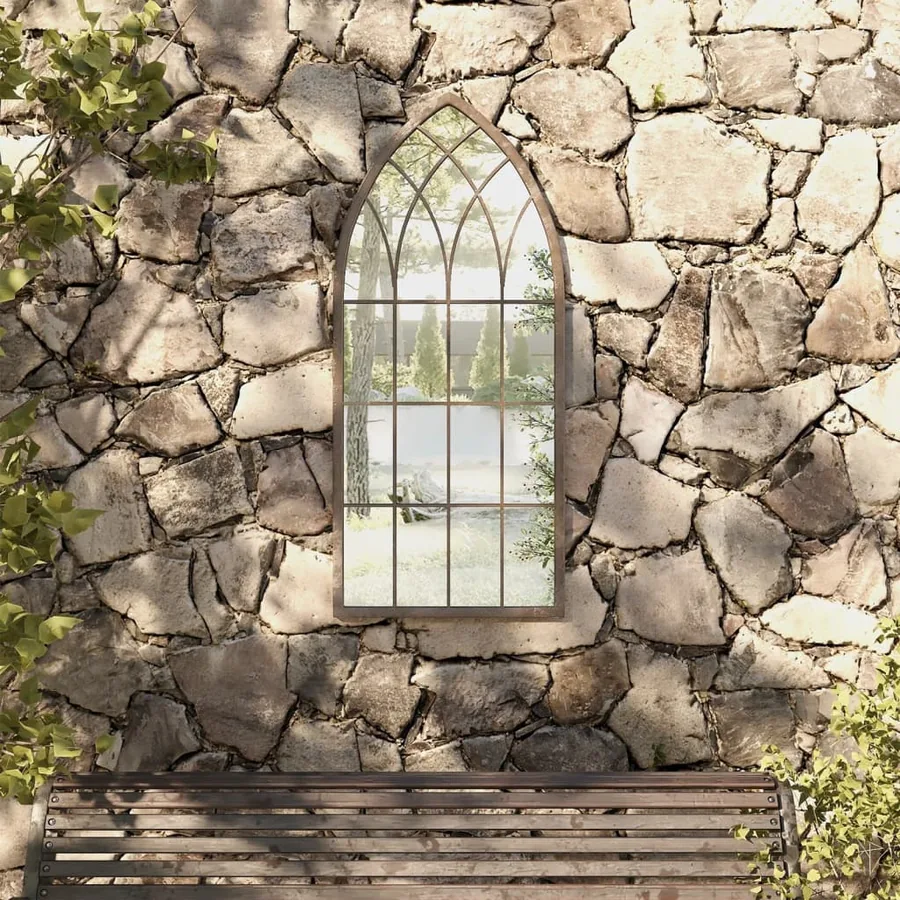 Miroir de jardin Sable 100x45cm Fer pour utilisation extérieure