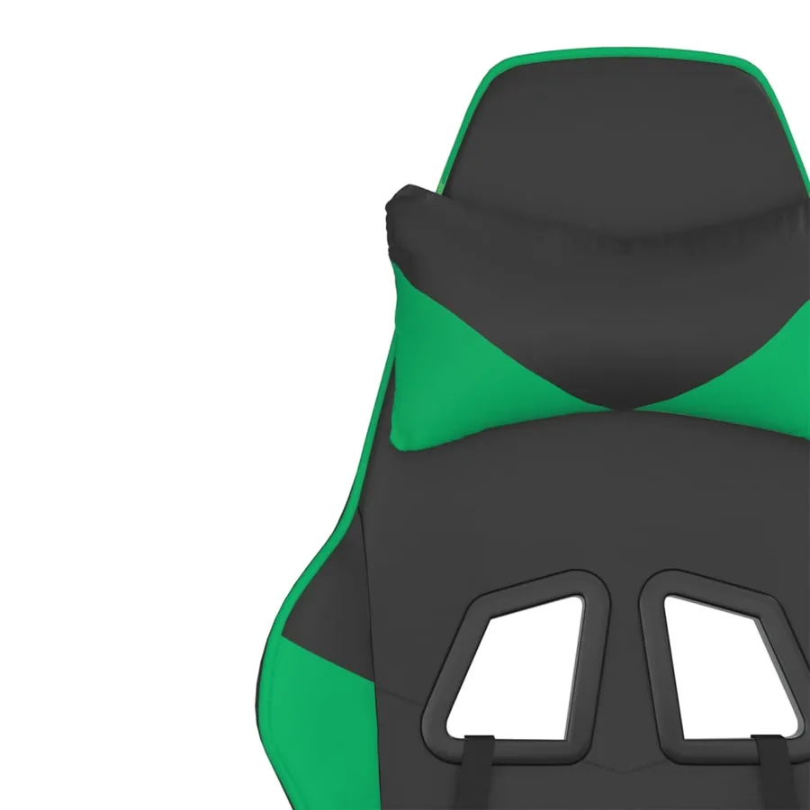 Chaise de jeu Noir et vert Similicuir - 11