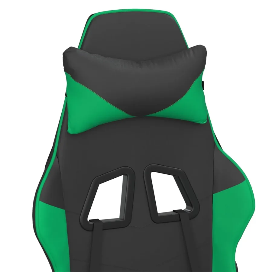 Chaise de jeu Noir et vert Similicuir - 9