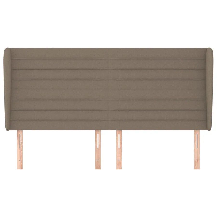 Tête de lit avec oreilles Taupe 163x23x118/128 cm Tissu - 3