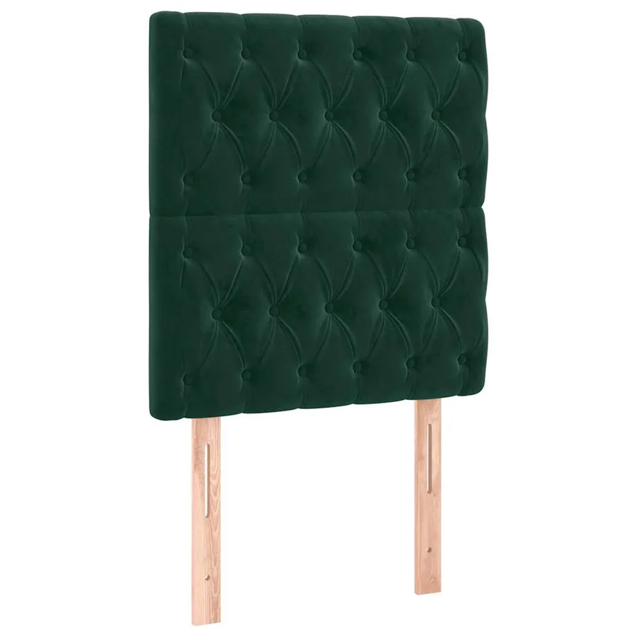Tête de lit à LED Vert foncé 80x7x118/128 cm Velours - 3