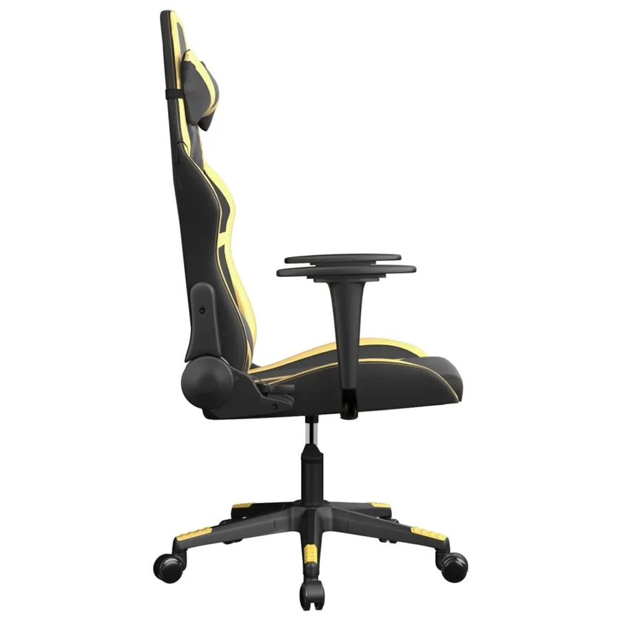 Chaise de jeu Noir et doré Similicuir - 4