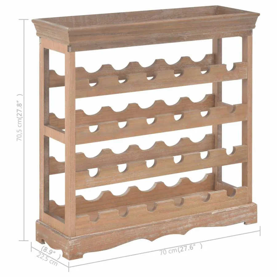 Armoire à vin Marron 70 x 22,5 x 70,5 cm MDF - 8