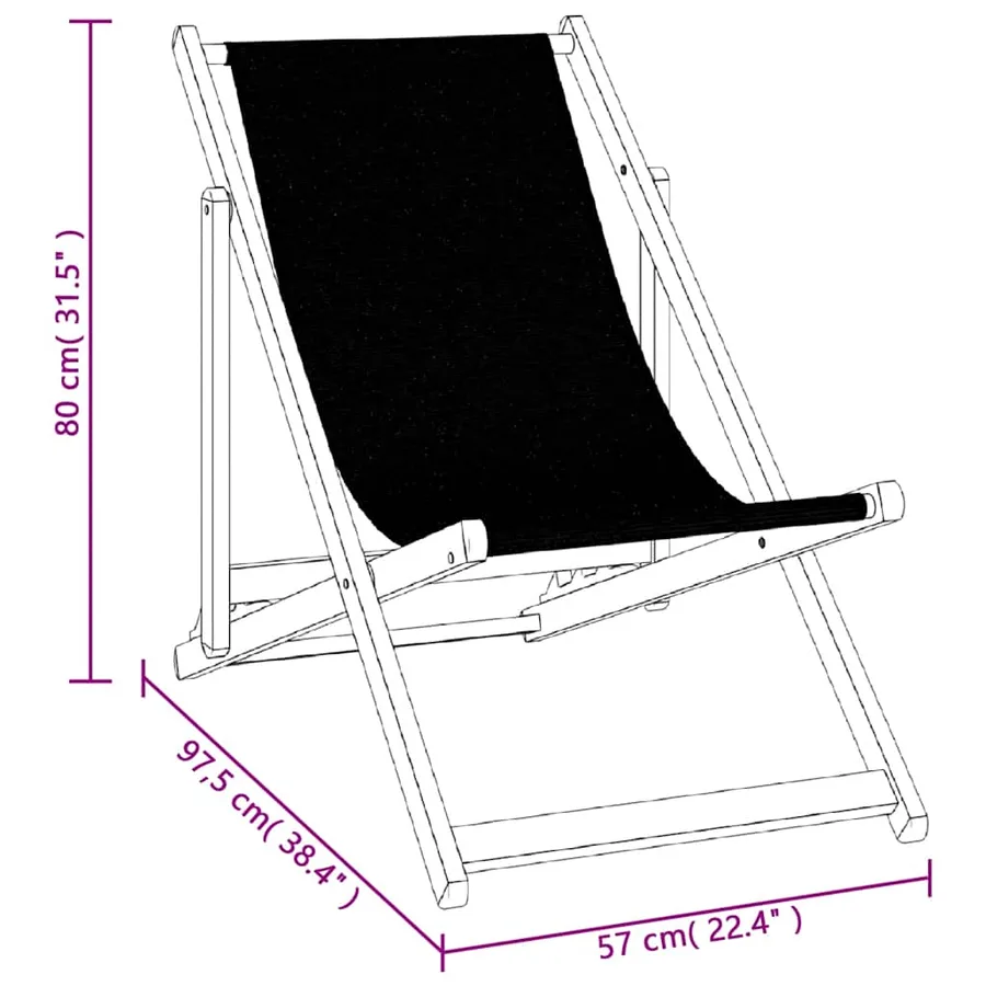 Chaises de plage pliantes lot de 2 marron aluminium textilène - 11