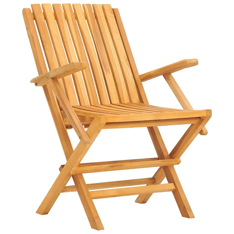Chaises de jardin pliantes lot de 2 61x67x90cm bois massif teck - 3