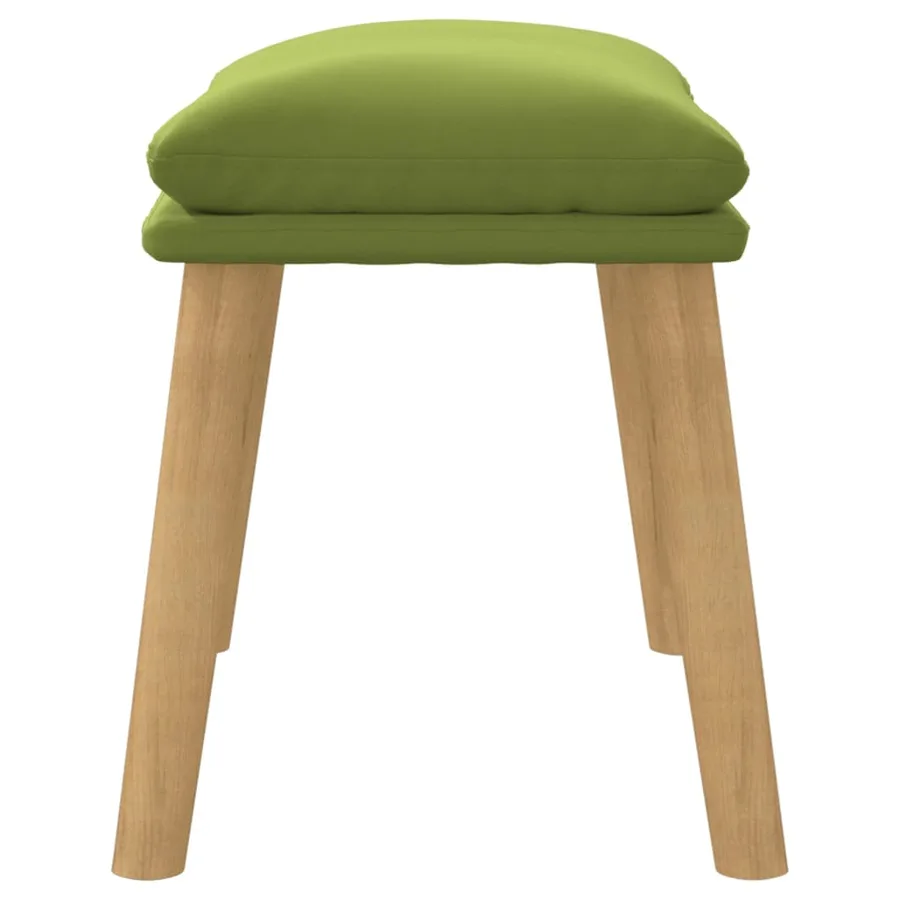 Repose-pied Vert clair 45x29,5x35 cm Velours - 4