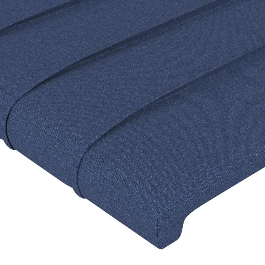 Tête de lit Bleu 90x5x78/88 cm Tissu - 4