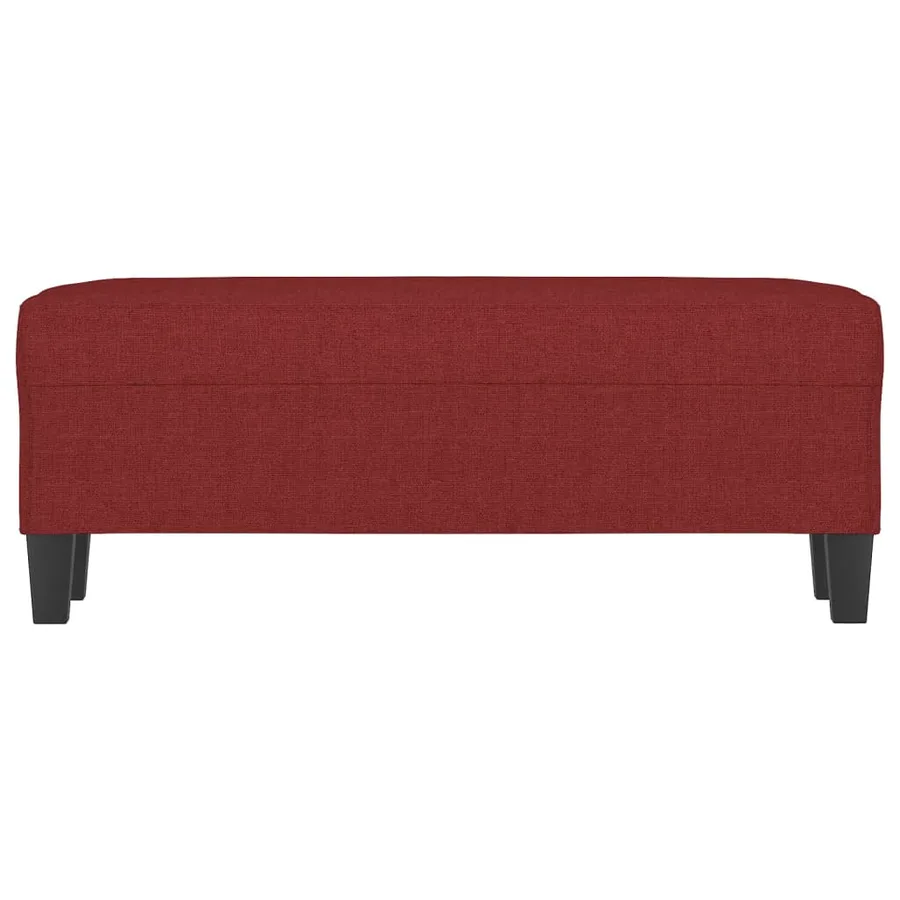 Banc Rouge bordeaux 100x35x41 cm Tissu - 3