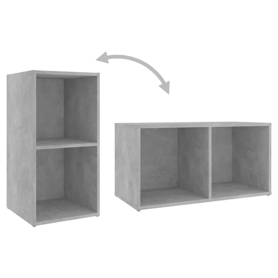 Ensemble de meubles TV 3 pcs Gris béton Bois d'ingénierie - 5