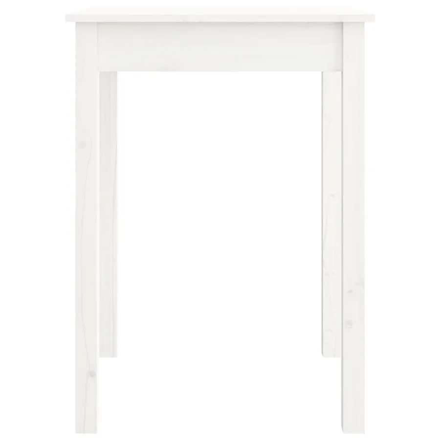 Table à manger Blanc 55x55x75 cm Bois massif de pin - 3