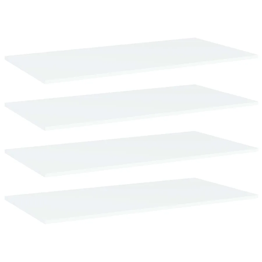 Panneaux de bibliothèque 4 pcs blanc bois d’ingénierie