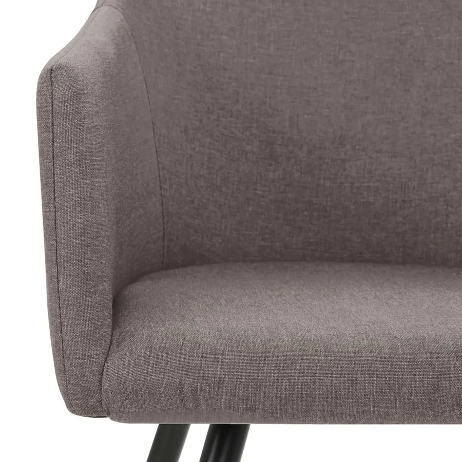Chaises à manger lot de 4 taupe tissu - 5