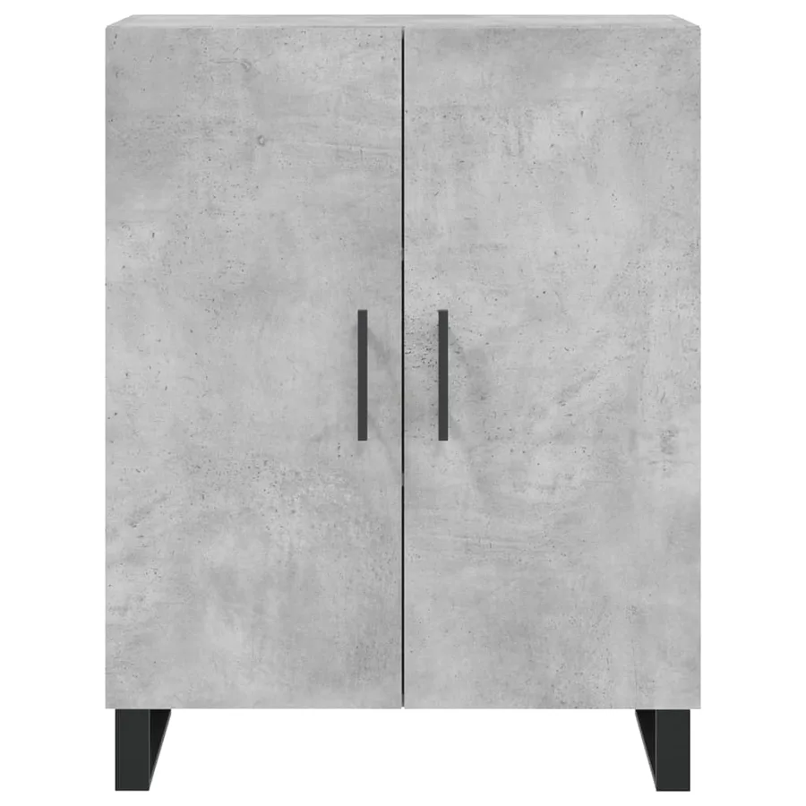Buffet haut Gris béton 69,5x34x180 cm Bois d'ingénierie - 8